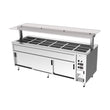 Culinaire Under Bench Counter Line Bain Marie With Flat Glass Gantry - Stainless Steel Fixings CH.BMHC.U.GSF.6