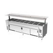 Culinaire Under Bench Counter Line Bain Marie With Flat Glass Gantry - Stainless Steel Fixings CH.BMHC.U.GSF.8