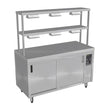Culinaire Island Hot Cupboard with Double Gantry and Heat Lamps to Top & Bottom Shelves CH.HC.I.GDD.4