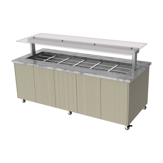 Culinaire Heated Mobile Island Buffet - 4 Module CH.IBGJ.BMC.U.GSF.6