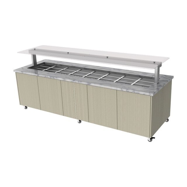 Culinaire Heated Mobile Island Buffet - 4 Module CH.IBGJ.BMC.U.GSF.8