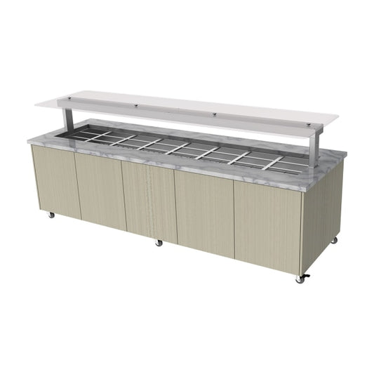 Culinaire Heated Mobile Island Buffet - 4 Module CH.IBGJ.BMC.U.GSF.8