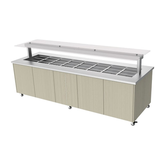 Culinaire Heated Mobile Island Buffet - Stainless Steel Top and Joinery Panels Island Buffet - Flat CH.IBSJ.BMC.U.GSF.8