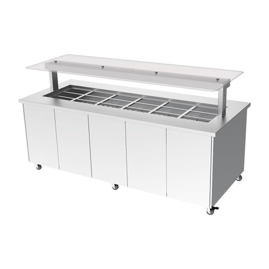 Culinaire Heated Mobile Island Buffet - 6 Module CH.IBSS.BMC.U.GSF.6