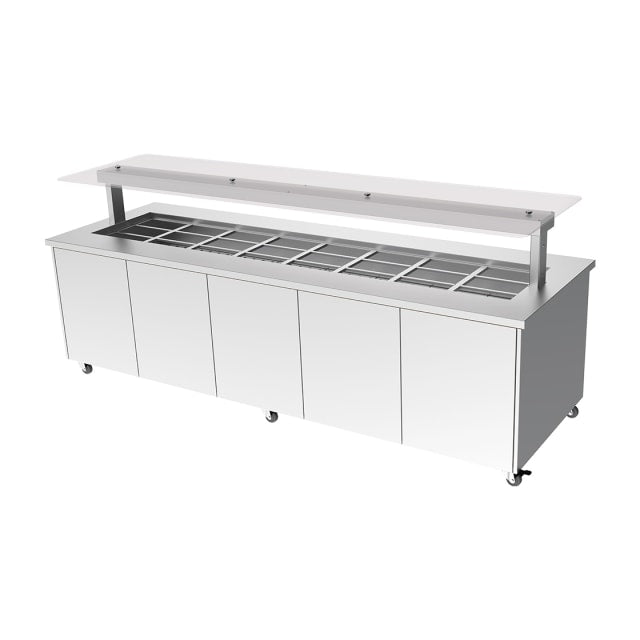 Culinaire Heated Mobile Island Buffet - 8 Module CH.IBSS.BMC.U.GSF.8