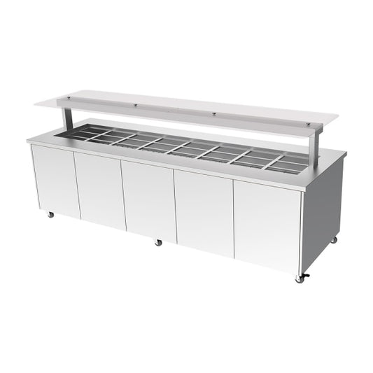 Culinaire Heated Mobile Island Buffet - 8 Module CH.IBSS.BMC.U.GSF.8