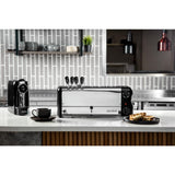 Rowlett Esprit 6 Slot Toaster Jet Black with Elements & Sandwich Cage