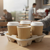 PakMax KRAFT 12oz Corrugated Hot Paper Cup - CHPC-90-12K