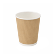 PakMax KRAFT 12oz Corrugated Hot Paper Cup - CHPC-90-12K