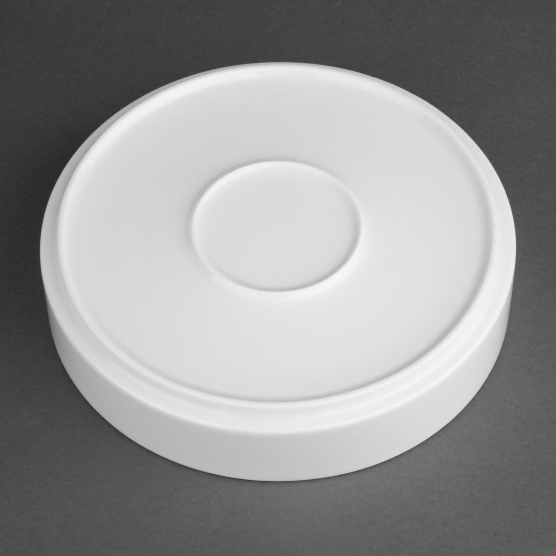 Olympia Whiteware Flat Walled Bowl - 215mm 8 1/2" (Box 4)