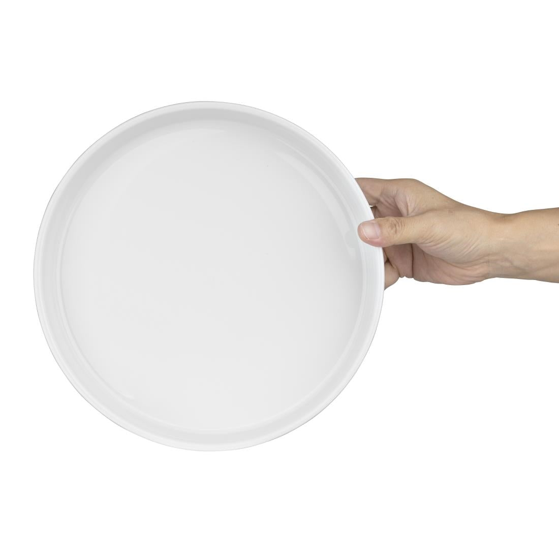 Olympia Whiteware Flat Walled Bowl - 270mm 10 2/3" (Box 4)