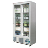 Polar G-Series Double Door Upright Back Bar Fridge Sliding St/St 490Ltr