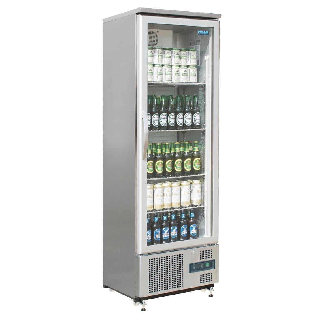 Polar G-Series Single Door Upright Back Bar Fridge St/St 307Ltr