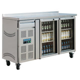 Polar U-Series Premium Bar Fridge 2 Door St/St 366Ltr