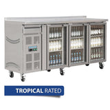 Polar U-Series Premium Bar Fridge 3 Door St/St - 543Ltr