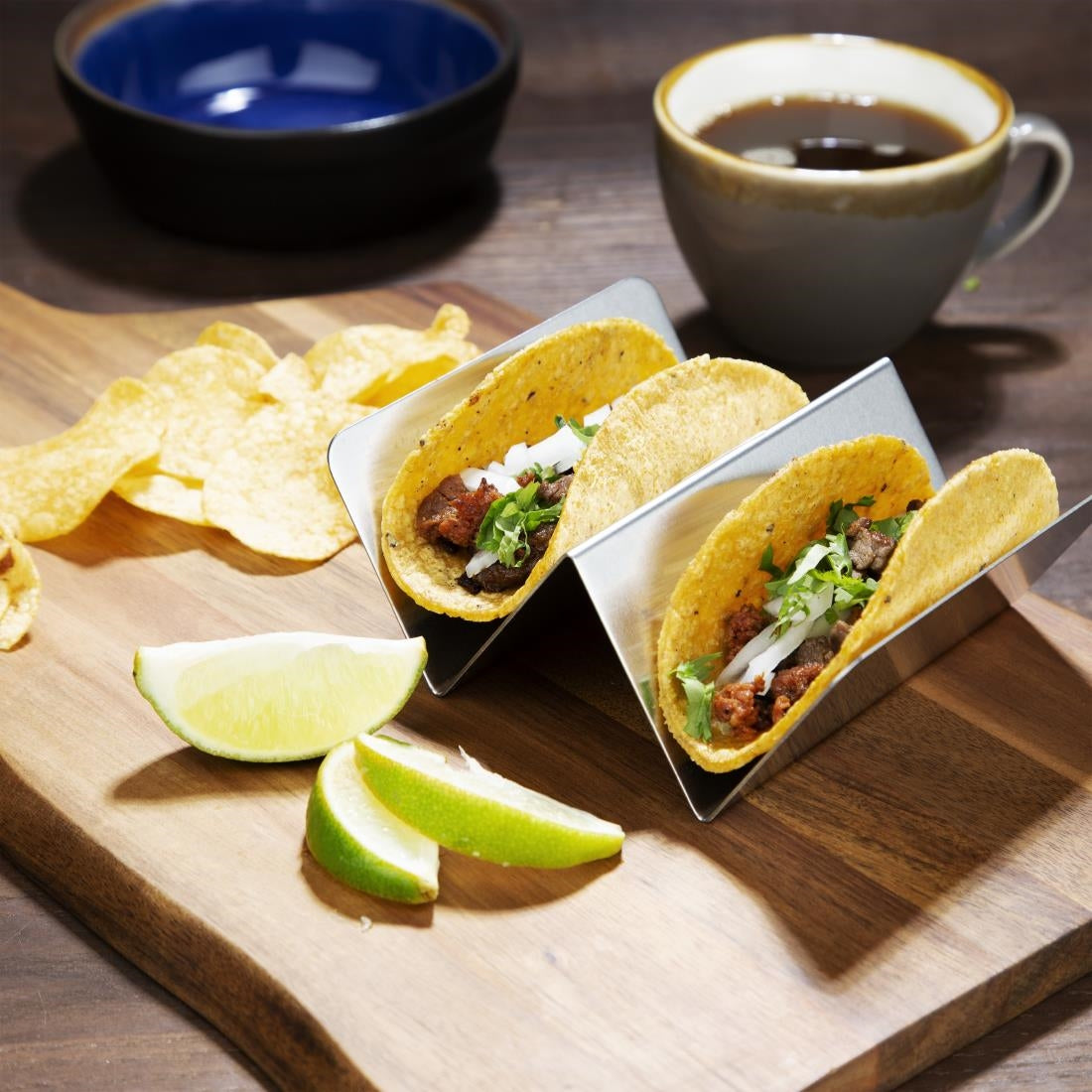 Taco Holder Stainless Steel - 135x114x55mm