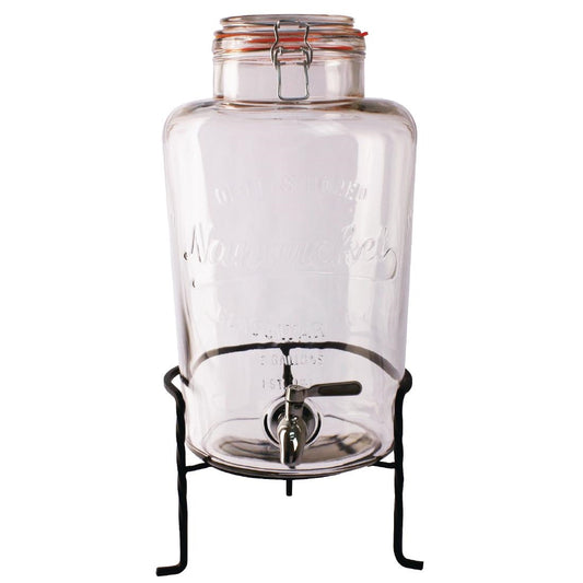 Glass Retro Water Dispenser with Base - 8.5Ltr 460(h)x200(w)x210(d)mm