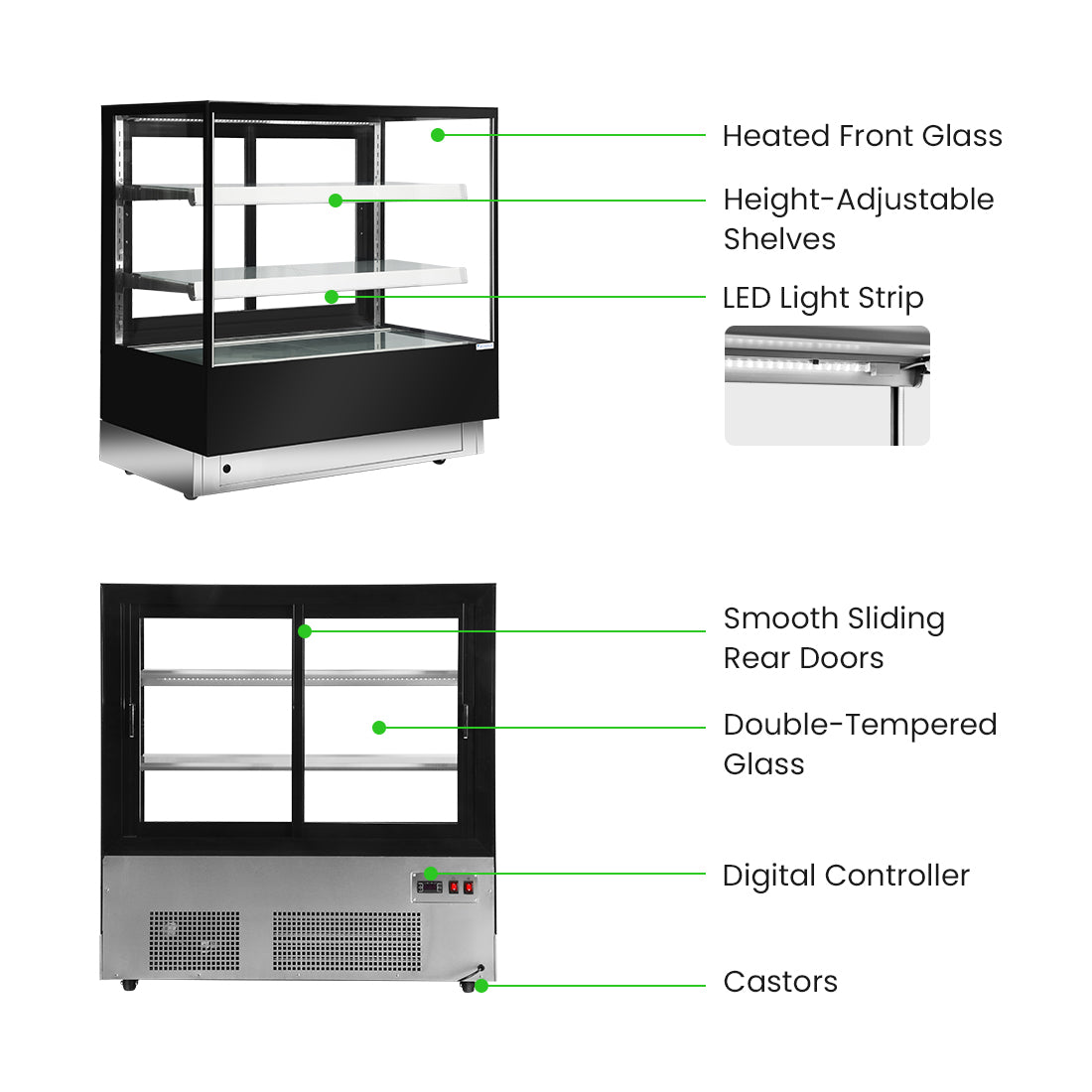 Bonvue Elite Cold Displays with 2 shelves - CL1200-2S