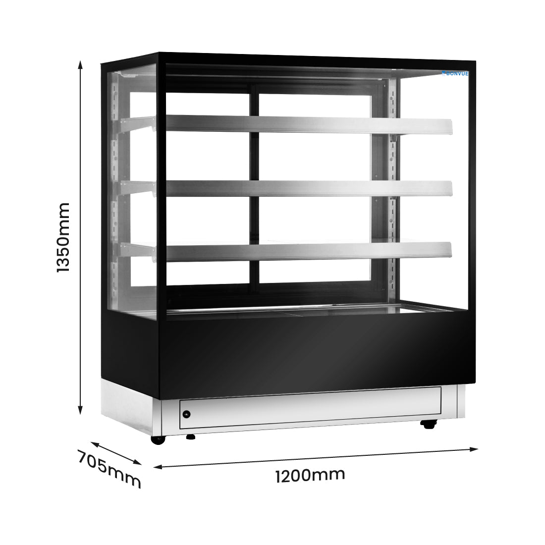 Bonvue Elite Cold Displays with 3 shelves - CL1200-3S