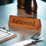 Wooden Reserved Sign/Menu Holder (Pack 10)