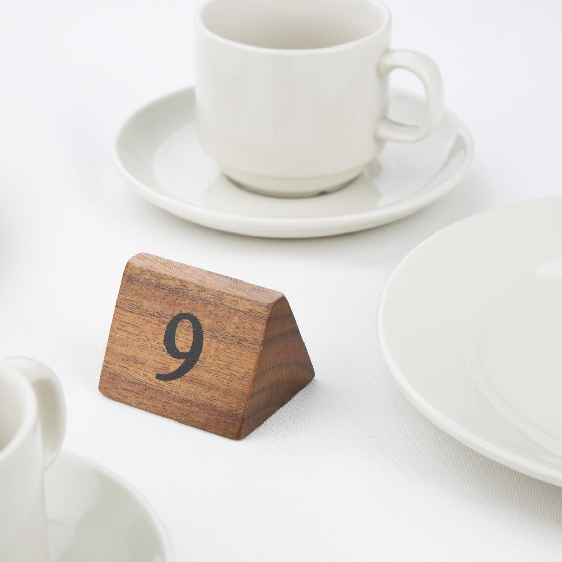 Wooden Table Number Signs Nos 1-10 (Set of 10)