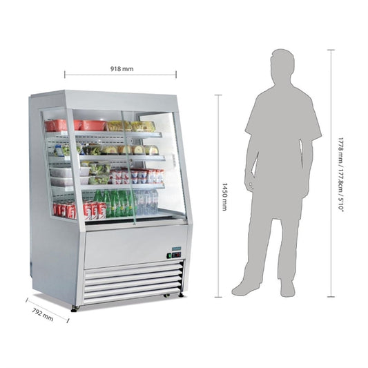 Polar G-Series Multideck Display Fridge - 390Ltr 918mm