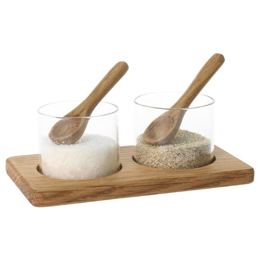 Olympia FSC Pinch Pot Base with Mini Spoon - 220x145x20mm