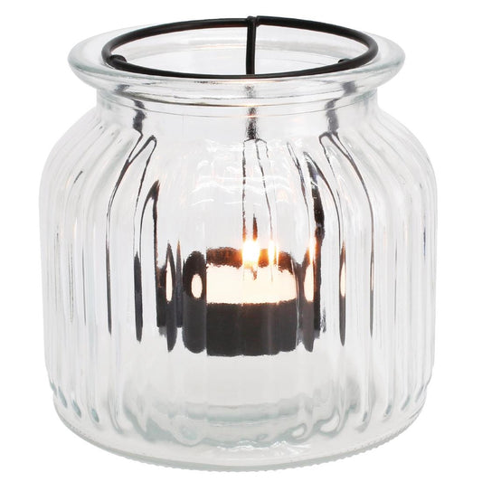 Olympia Glass Tealight Lantern - 115x115x105mm (Box 6)