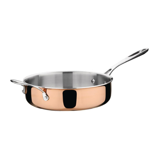 Vogue Induction Tri-Wall Copper Saute Pan - 240mm 9"