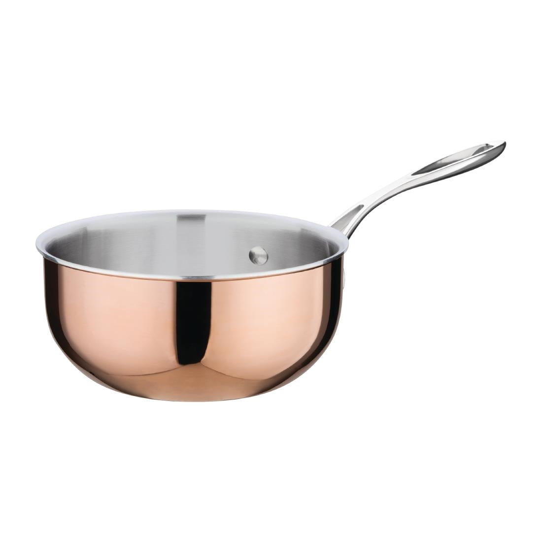 Vogue Induction Tri-Wall Copper Saute Pan - 200mm 7 3/4"