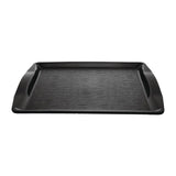 Olympia Kristallon Handled Fast Food Tray Black - 430x305x25mm