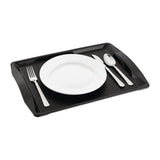 Olympia Kristallon Handled Fast Food Tray Black - 430x305x25mm