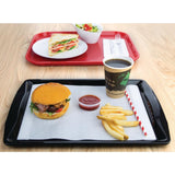 Olympia Kristallon Handled Fast Food Tray Black - 430x305x25mm