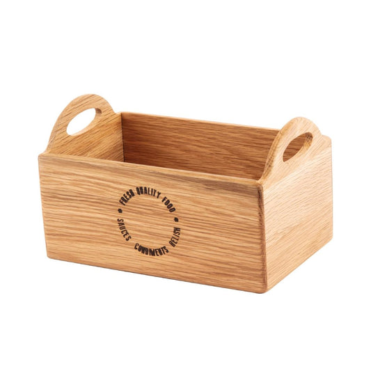 Olympia FSC Oak Utensil Holder Printed One Side - 230x145x135mm