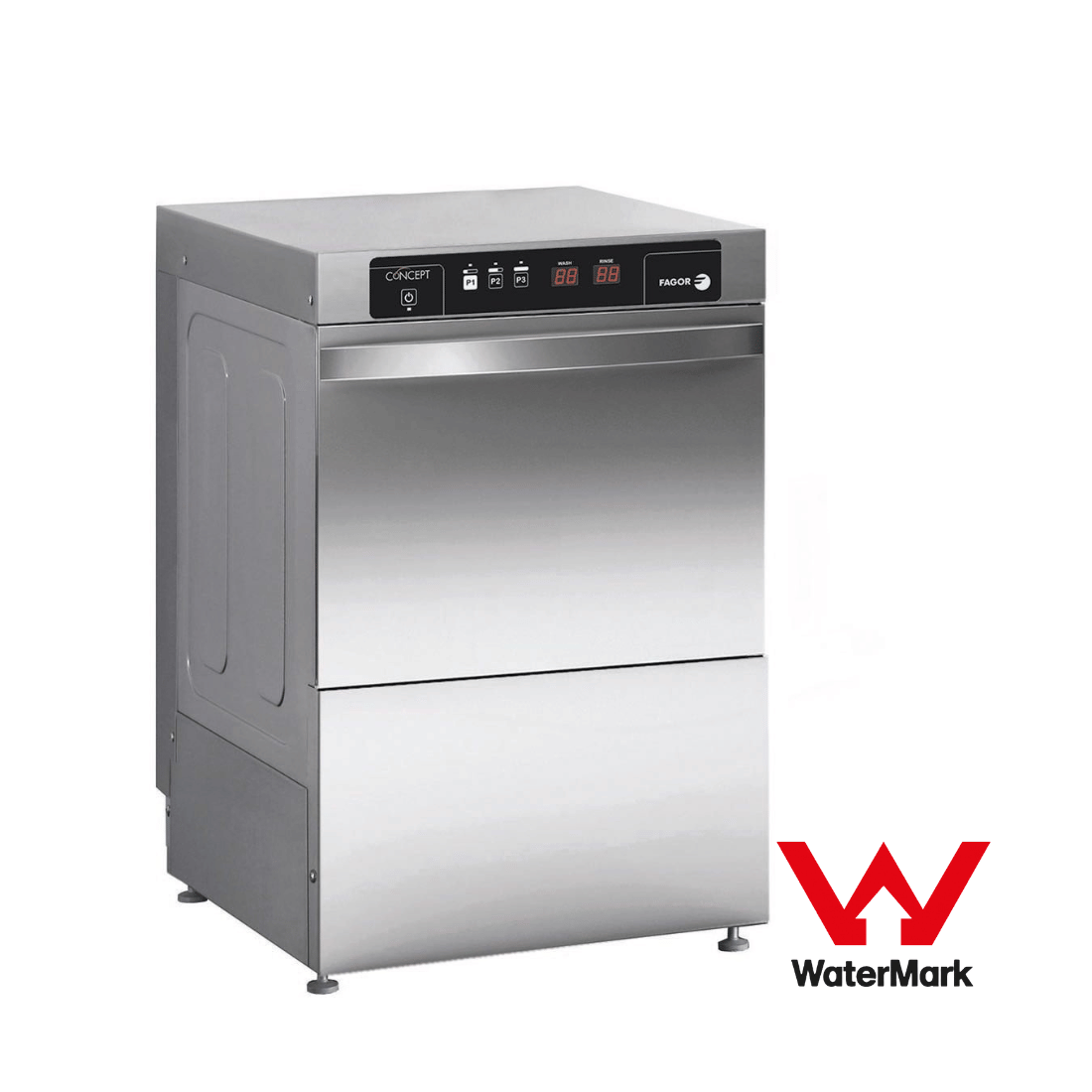 2NDs: Fagor EVO-CONCEPT glass washer with drain pump and detergent & rinse dispenser cold rinse - CO-402BDD-NSW2092