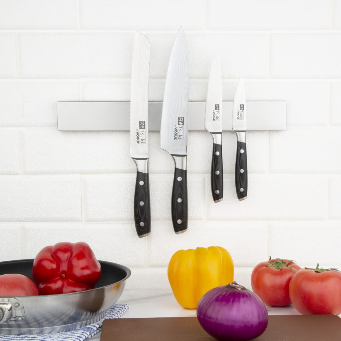 Vogue Magnetic Knife Rack St/St - 450mm 18"