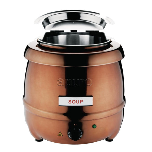 Apuro Copper Finish Soup Kettle - 10Ltr