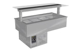 Culinaire Under Bench Refrigerated Counter Line Self Contained Cold Well With Flat Glass Gantry - St CR.CWCF.U.GSF.4