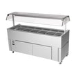 Culinaire Slimline Mobile Refrigerated Island Buffet With Perspex Gantry CR.IB.CLCBF.GCP.6