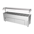 Culinaire Slimline Mobile Refrigerated Island Buffet With Perspex Gantry CR.IB.CLCBF.GCP.8
