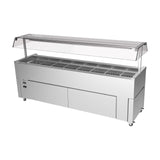 Culinaire Slimline Mobile Refrigerated Island Buffet With Perspex Gantry CR.IB.CLCBF.GCP.8
