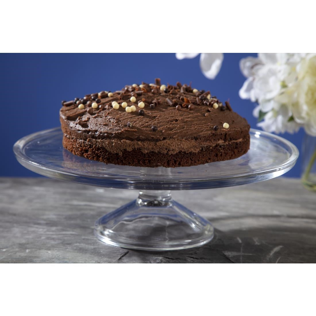 Olympia Glass Cake Stand Base for Dome CS014 - 305x95mm 12x 3 3/4"