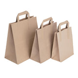 EDLP Fiesta Recyclable Brown Paper Bag with Handles Small (Pack 250)