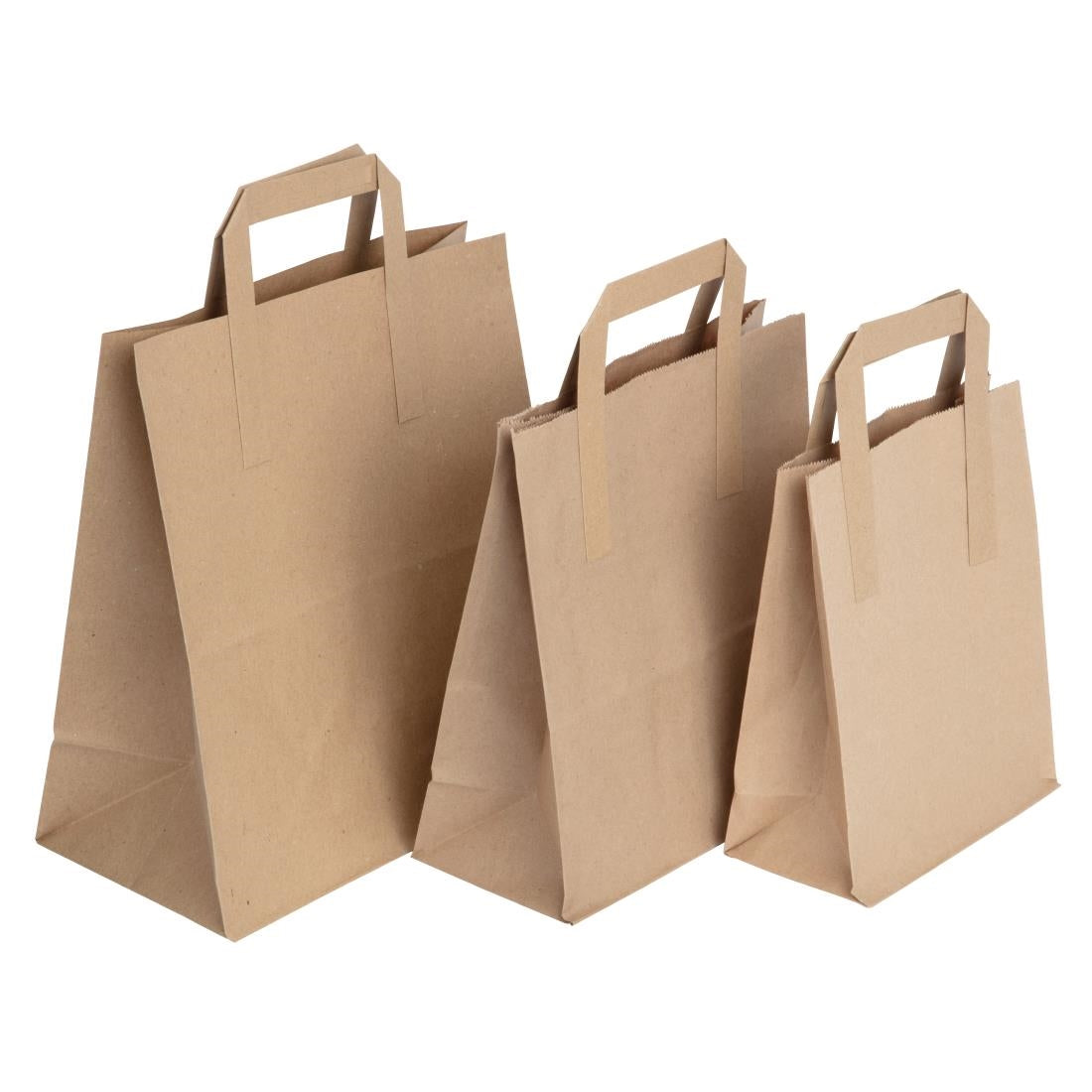 EDLP Fiesta Recyclable Brown Paper Bag with Handles Medium (Pack 250)