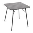 Bolero Slatted Square Steel Table Grey - 700mm