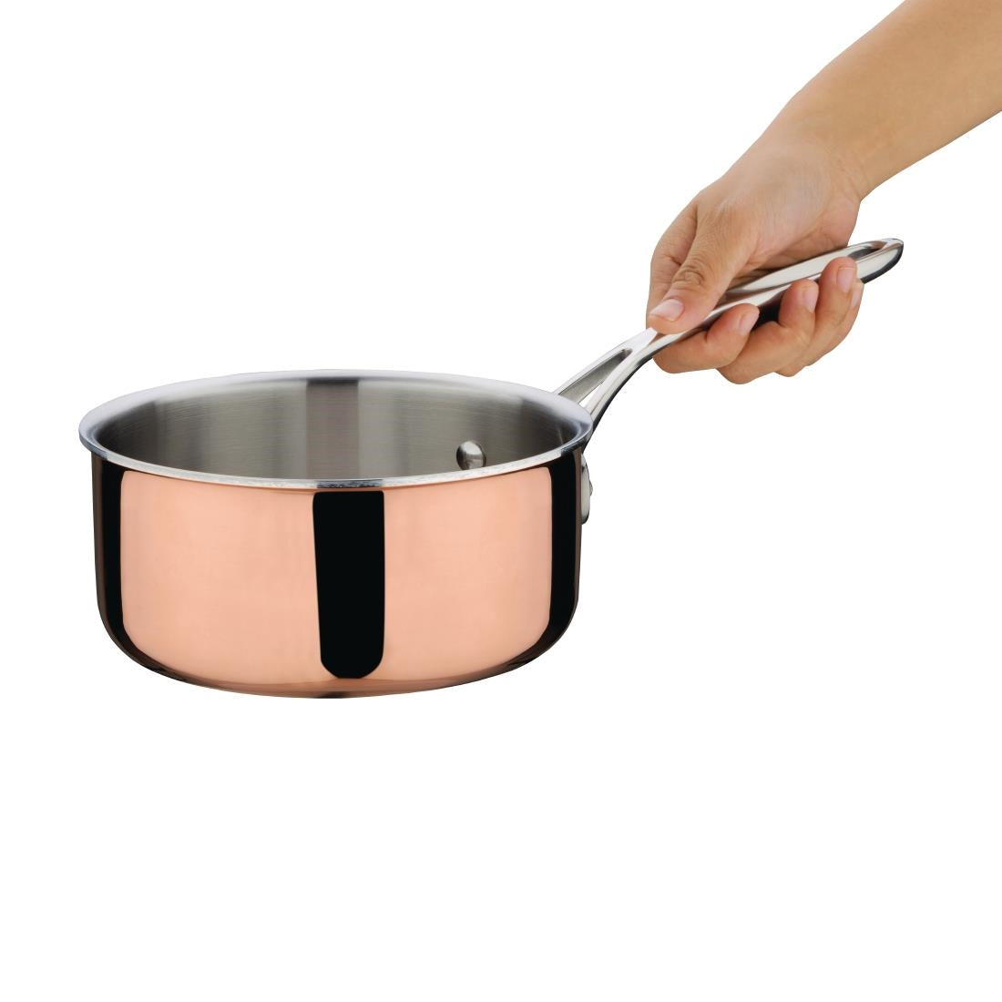 Vogue Induction Tri-Wall Copper Saucepan - 160mm 6"