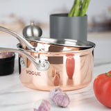 Vogue Induction Tri-Wall Copper Saucepan - 160mm 6"