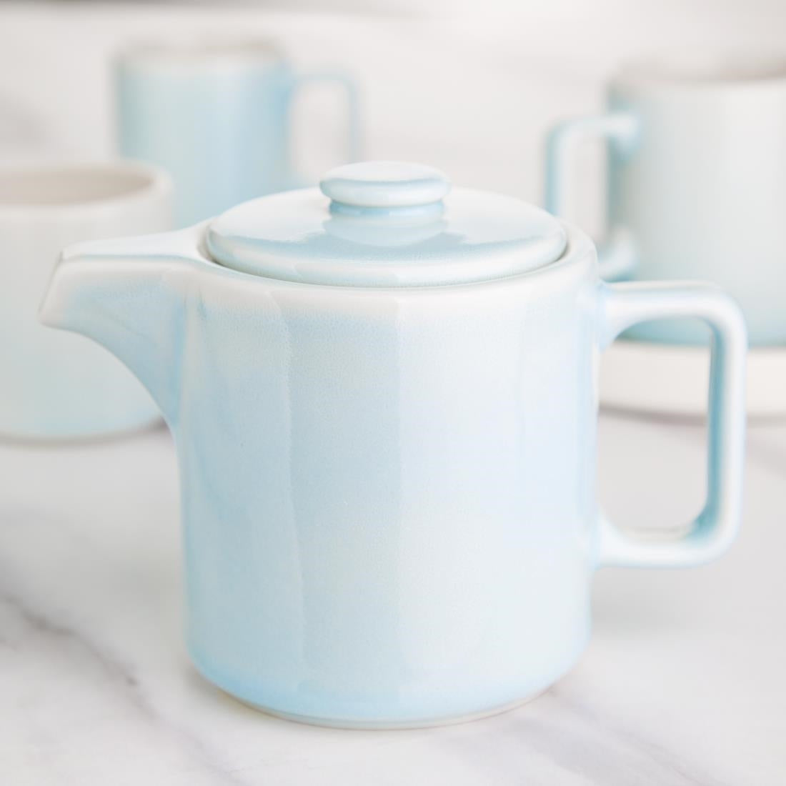 Olympia Fondant Tea Pot Aqua - 450ml 15.2fl oz (Box 2)