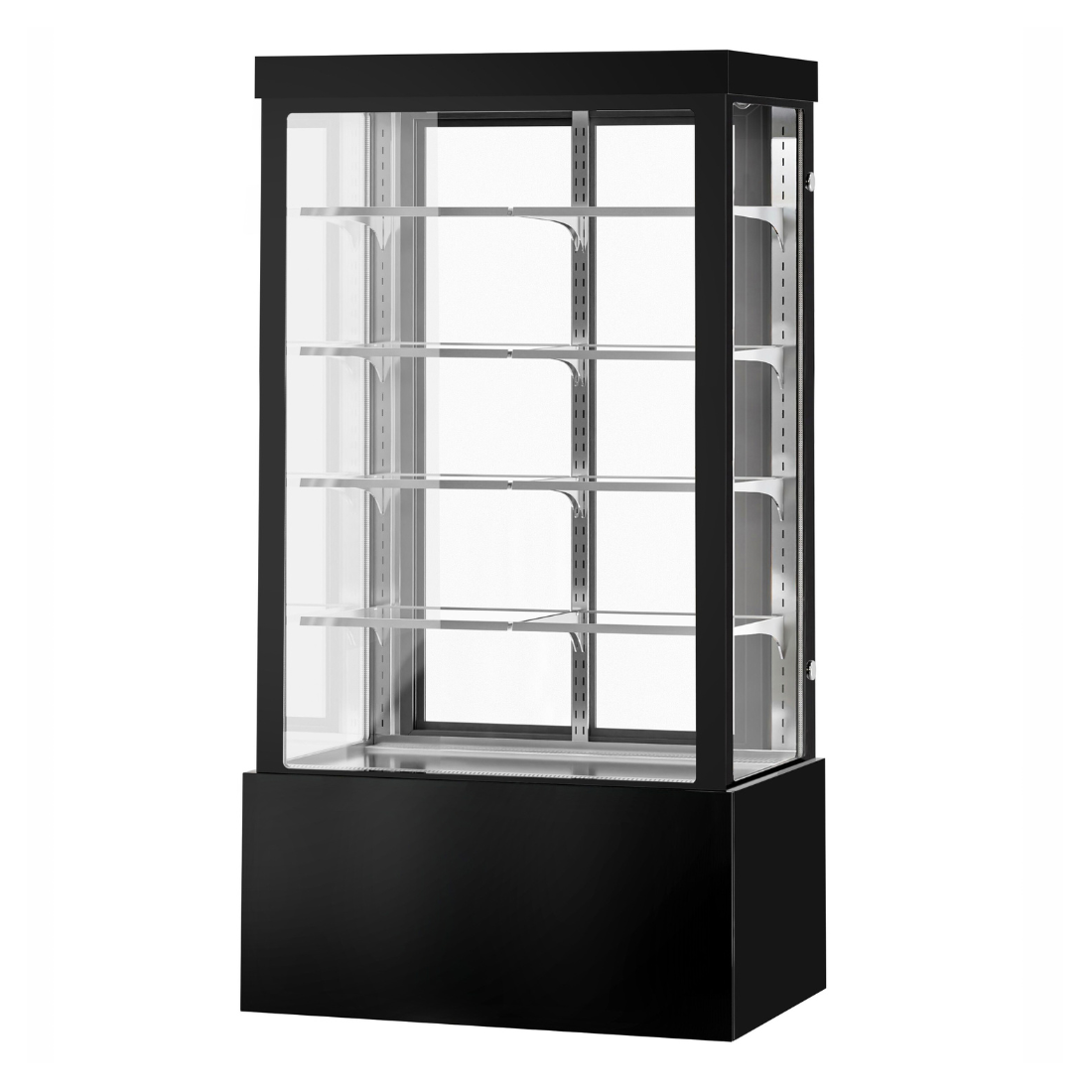 BONVUE Noir Grand 1200mm 4 Shelves Square Cake Display Cabinet - CVS120-4B