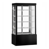 BONVUE Noir Grand 1200mm 4 Shelves Square Cake Display Cabinet - CVS120-4B